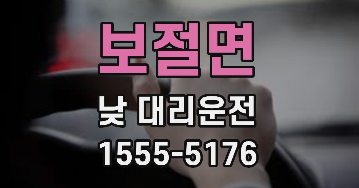 보절면 낮 대리운전