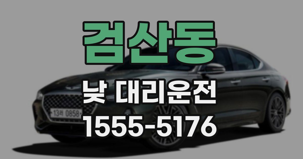 검산동 낮 대리운전