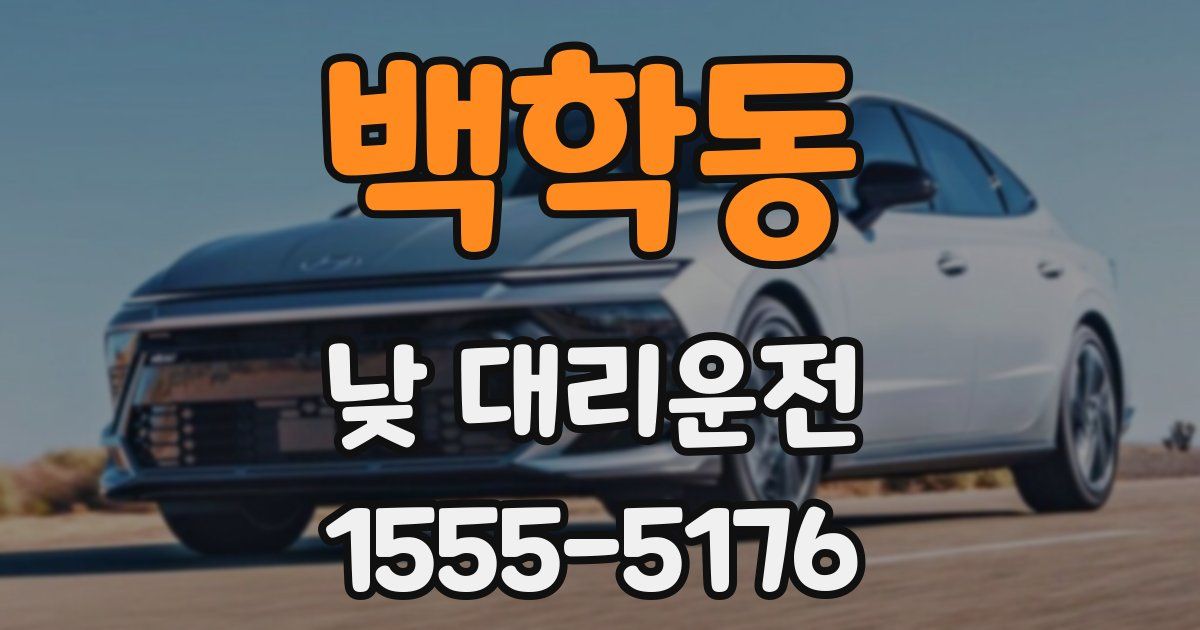 백학동 낮 대리운전