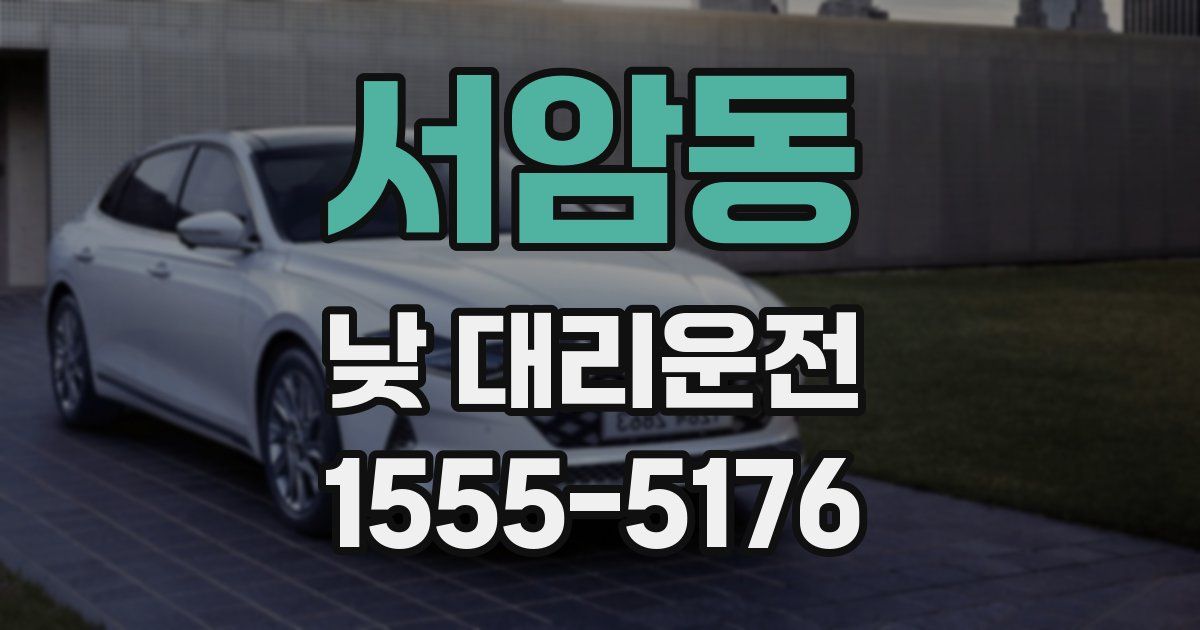 서암동 낮 대리운전