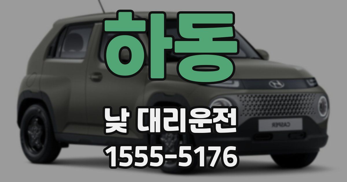 하동 낮 대리운전