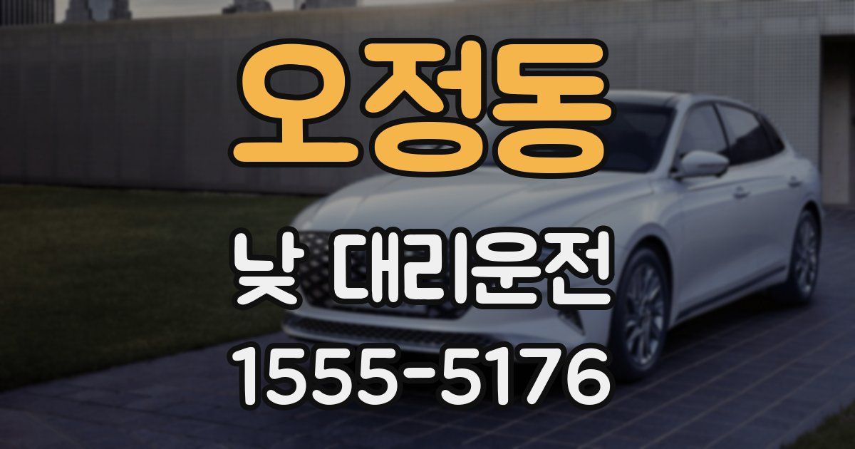 오정동 낮 대리운전