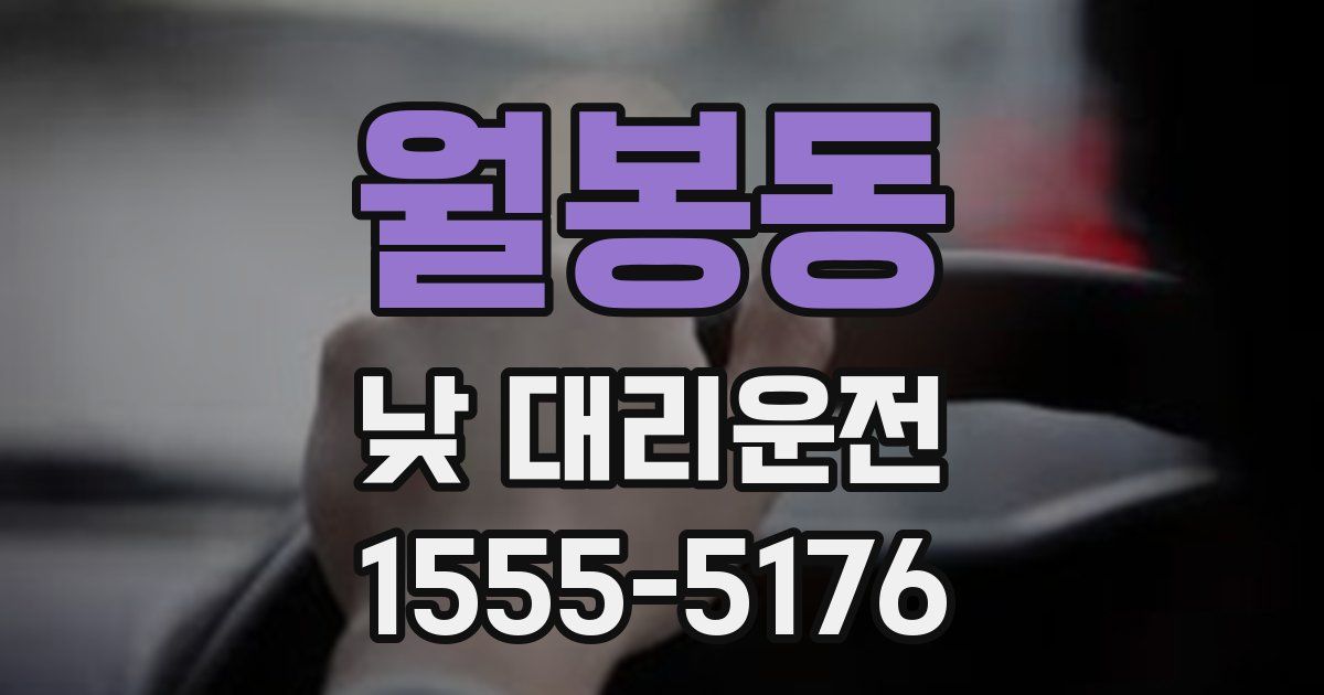 월봉동 낮 대리운전