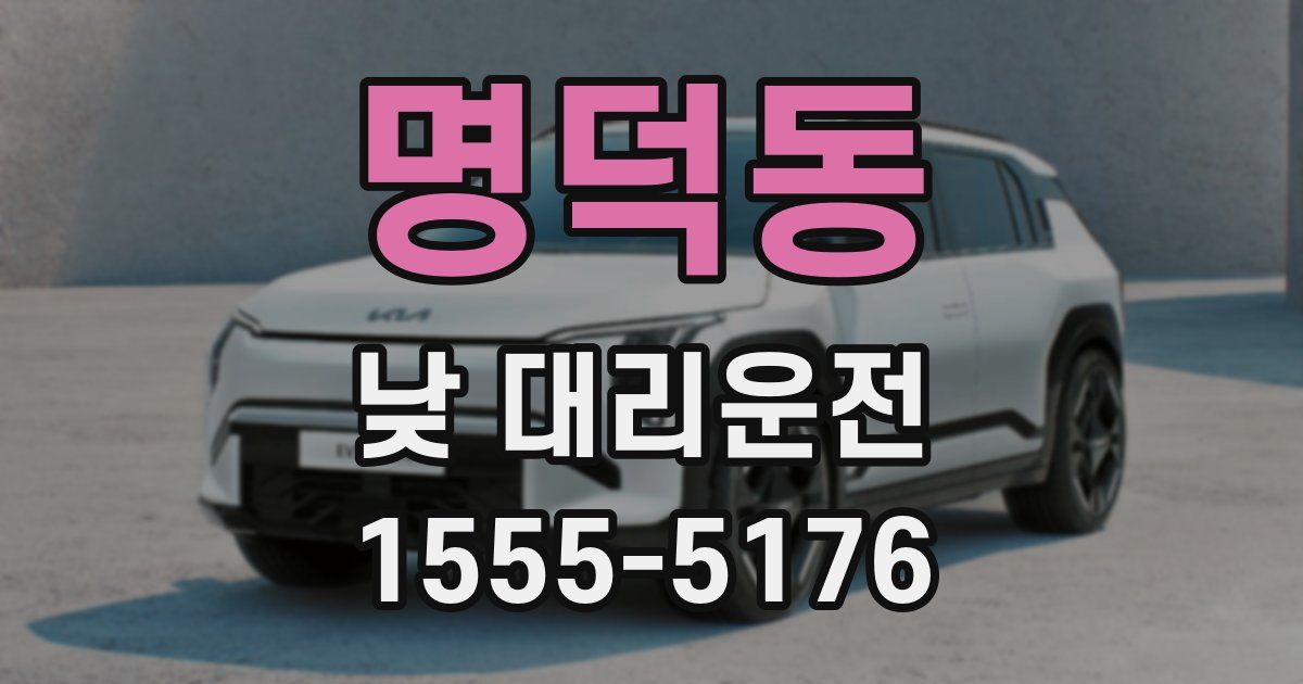 명덕동 낮 대리운전
