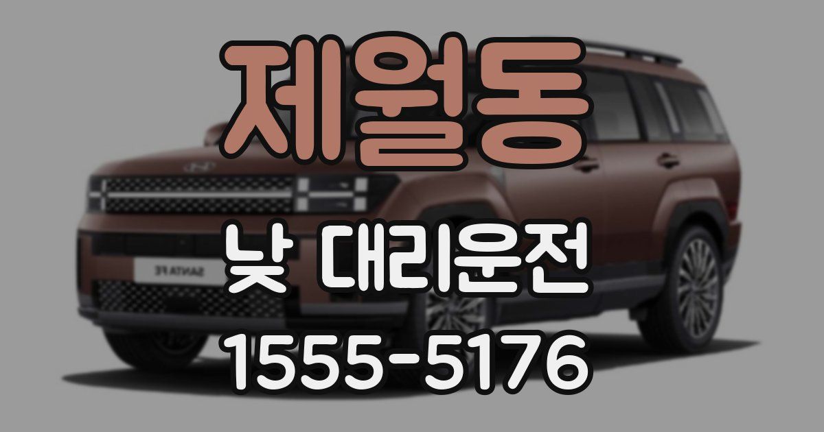 제월동 낮 대리운전