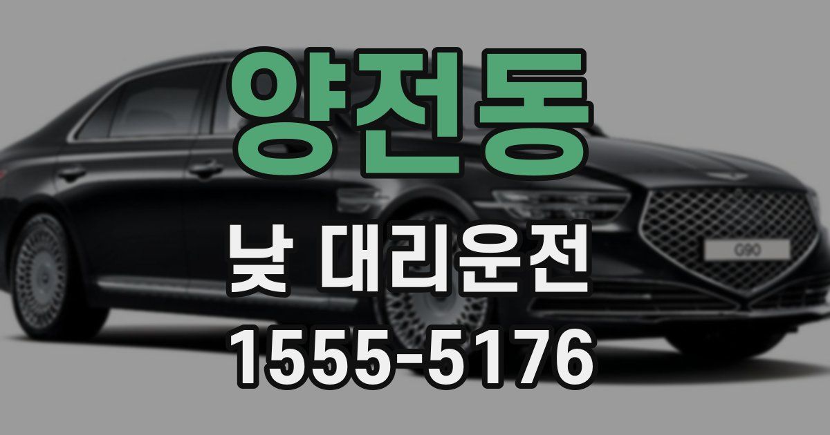 양전동 낮 대리운전