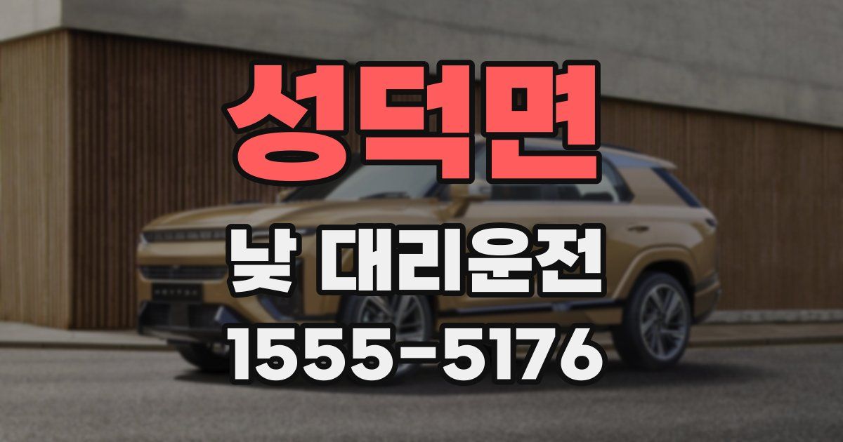 성덕면 낮 대리운전