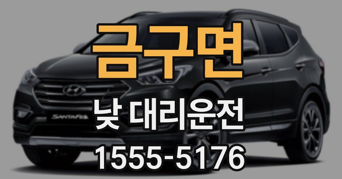 금구면 낮 대리운전