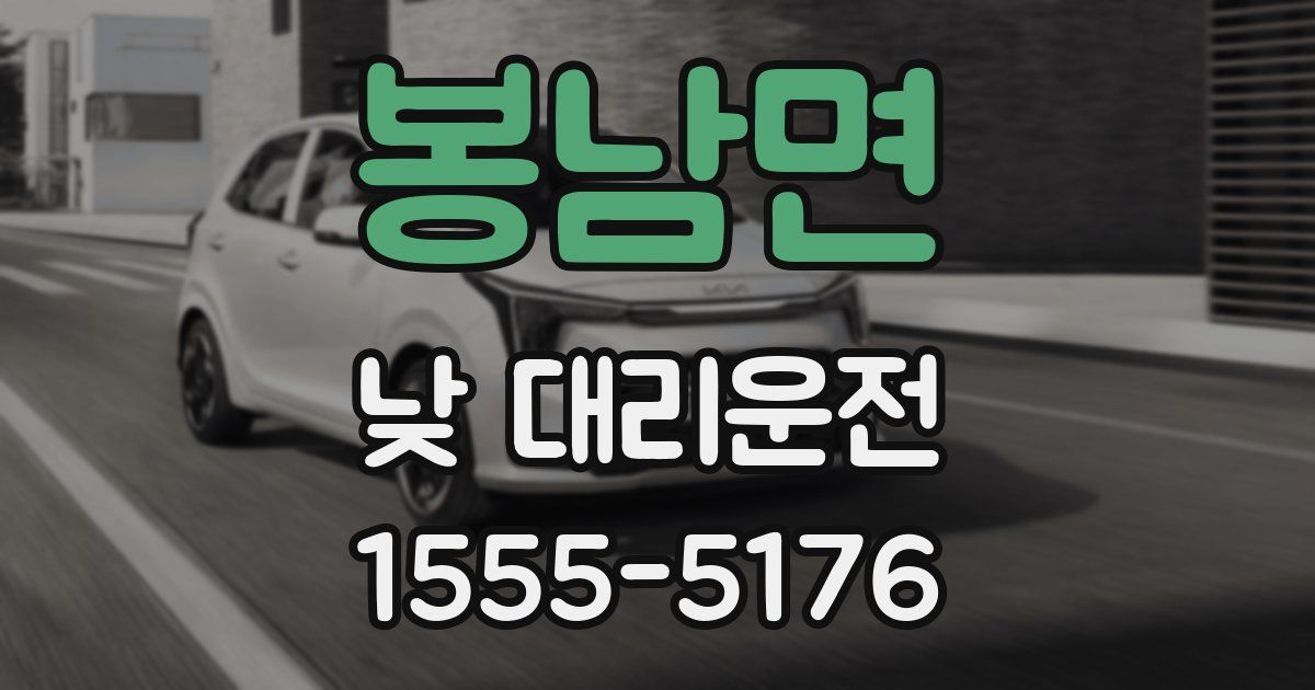 봉남면 낮 대리운전