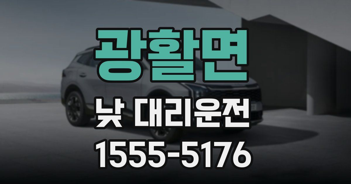 광활면 낮 대리운전