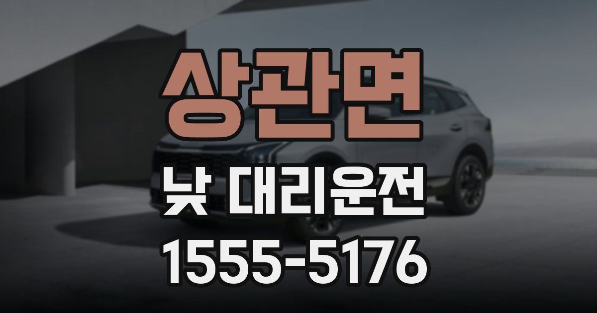 상관면 낮 대리운전