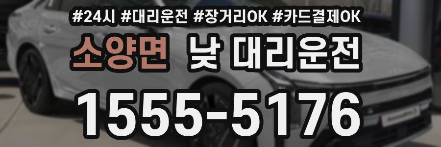 소양면 낮 대리운전