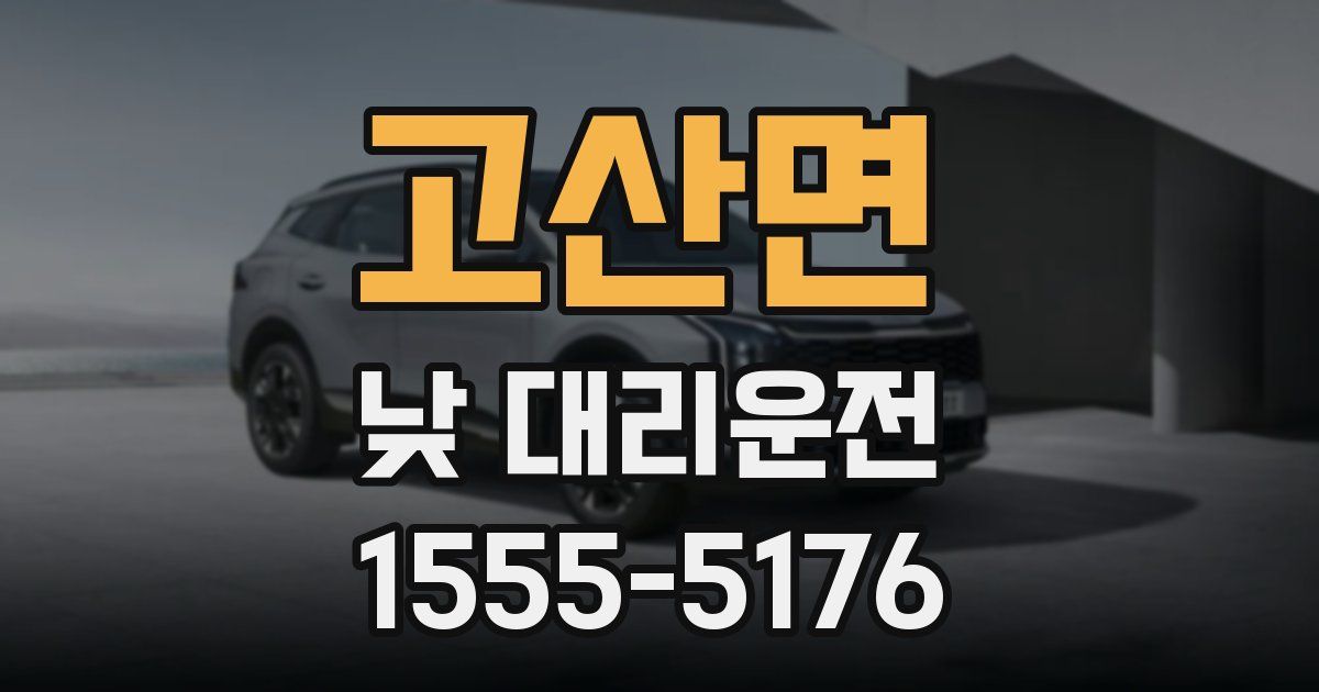 고산면 낮 대리운전