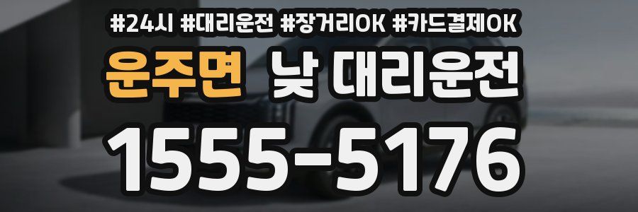 운주면 낮 대리운전