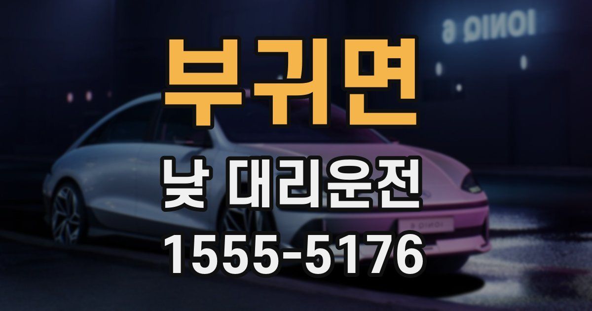 부귀면 낮 대리운전