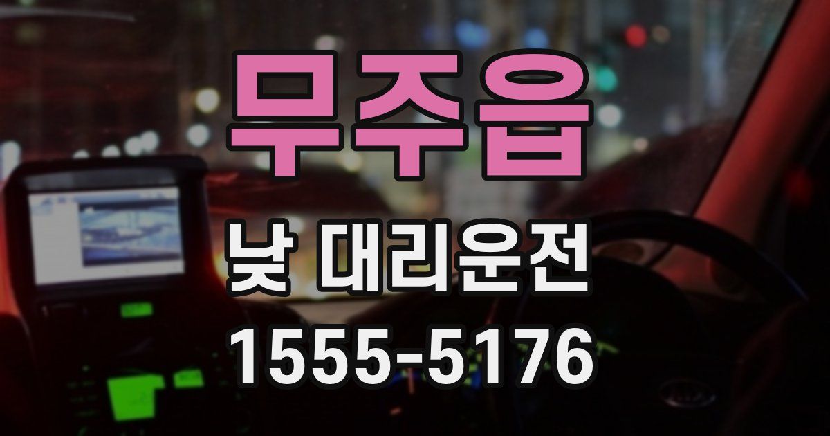 무주읍 낮 대리운전