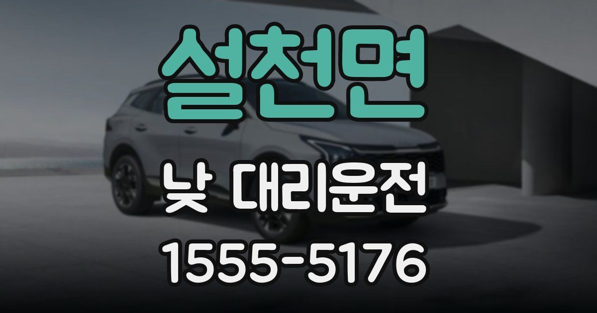설천면 낮 대리운전