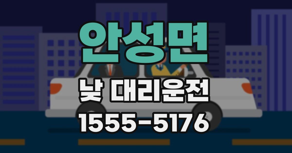 안성면 낮 대리운전