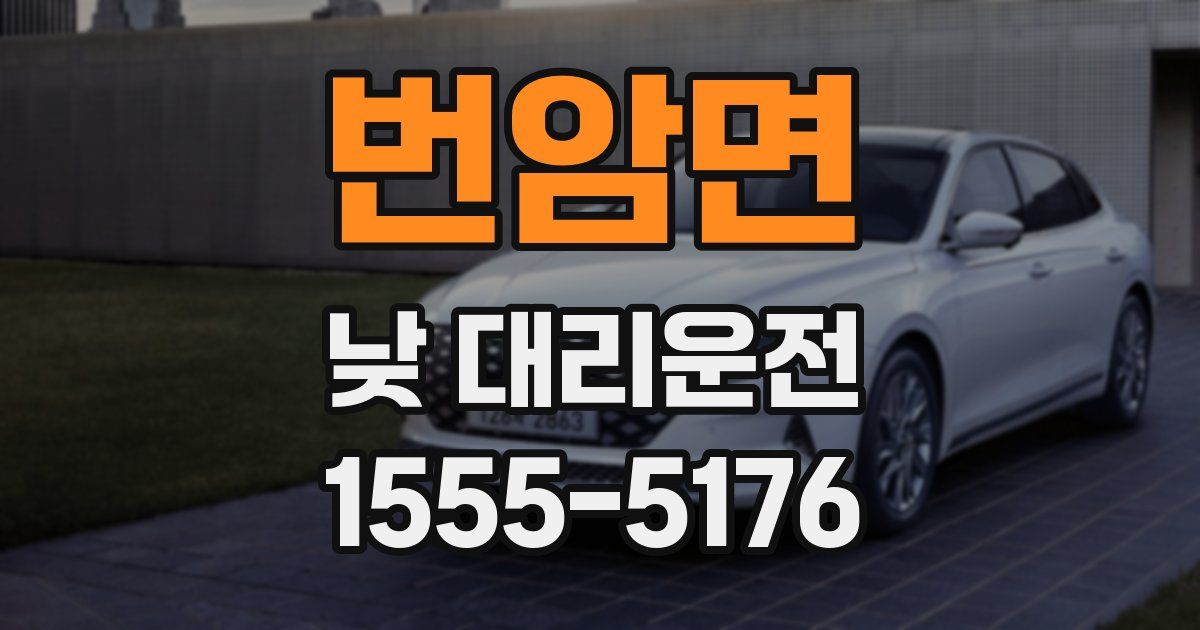 번암면 낮 대리운전
