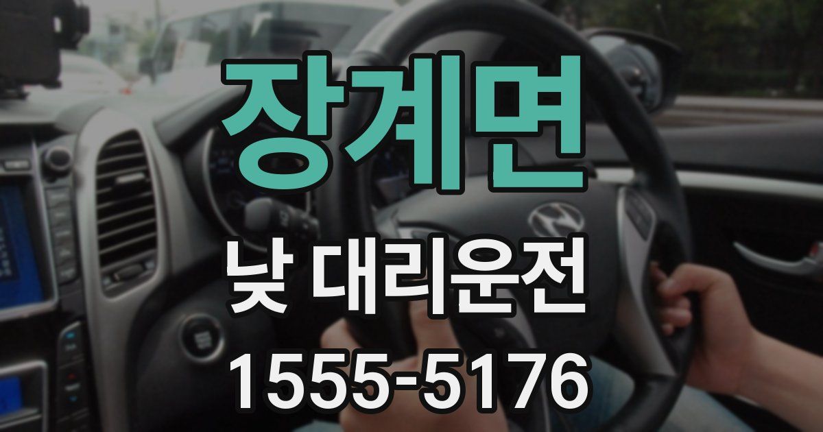 장계면 낮 대리운전