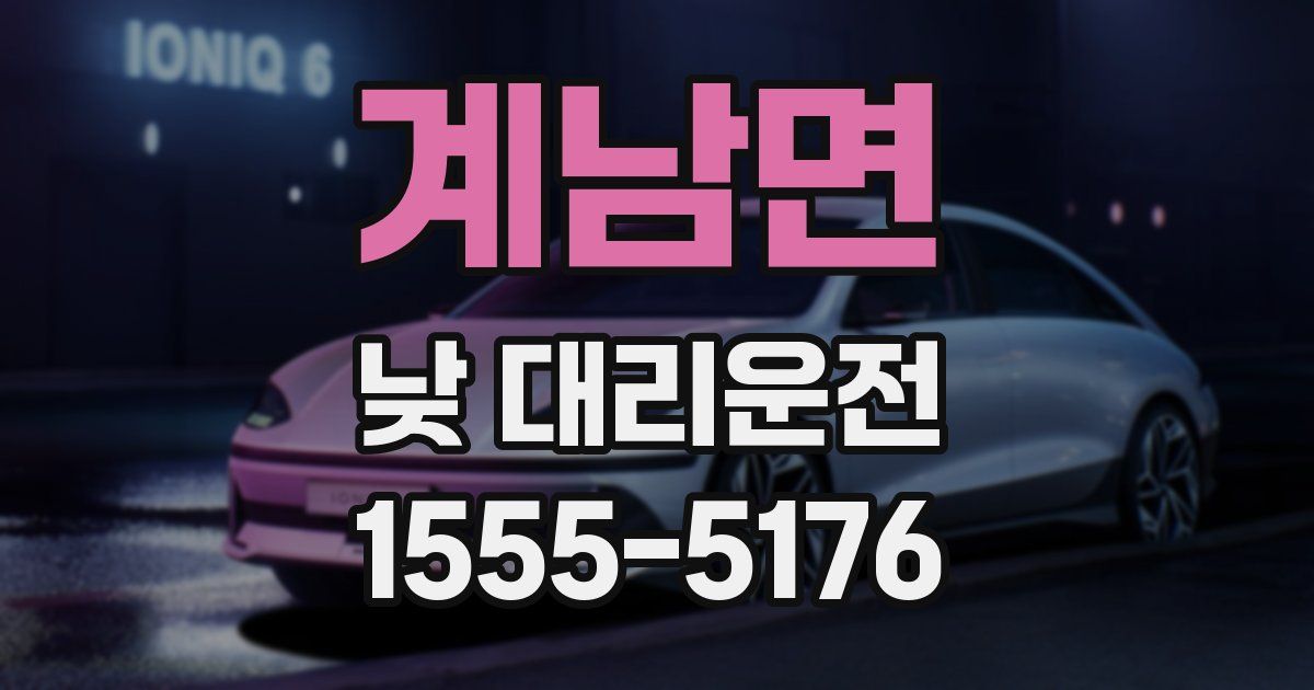 계남면 낮 대리운전