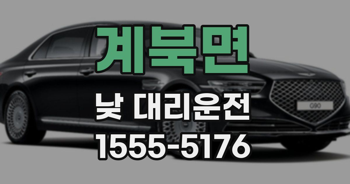 계북면 낮 대리운전