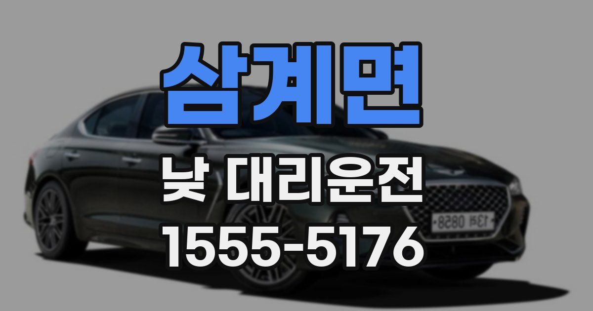 삼계면 낮 대리운전