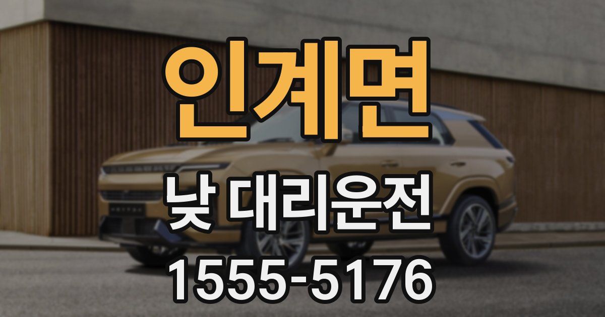 인계면 낮 대리운전
