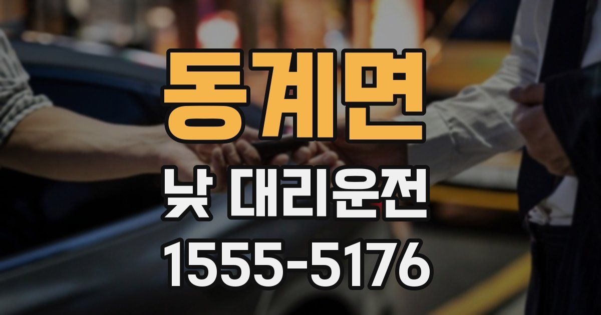 동계면 낮 대리운전