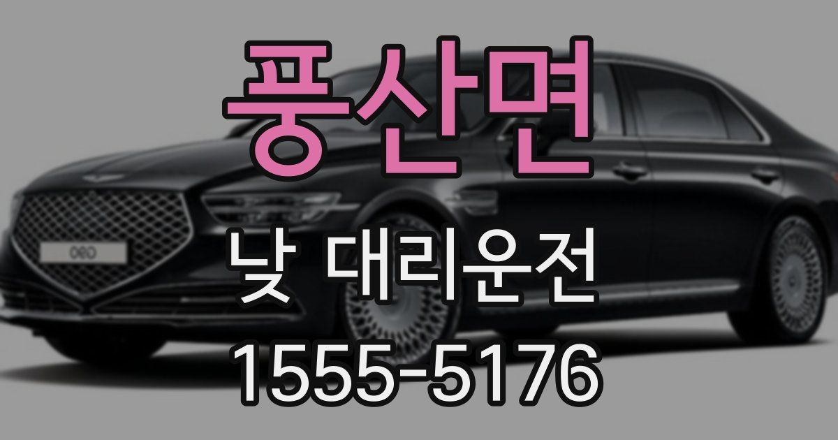 풍산면 낮 대리운전