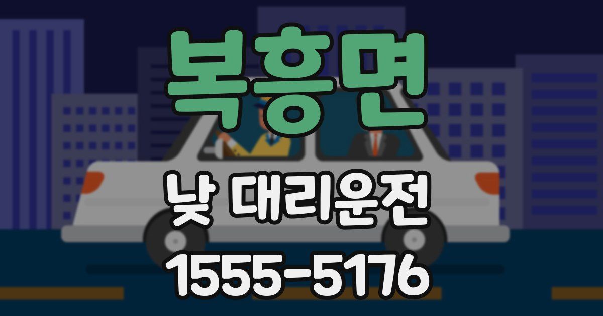 복흥면 낮 대리운전