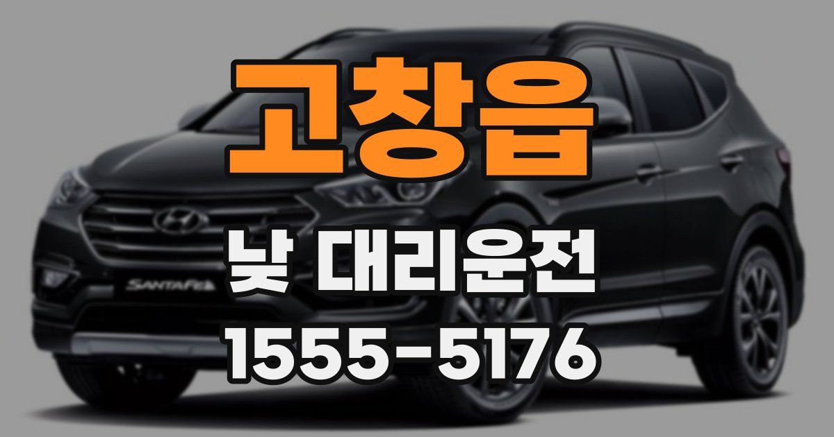 고창읍 낮 대리운전