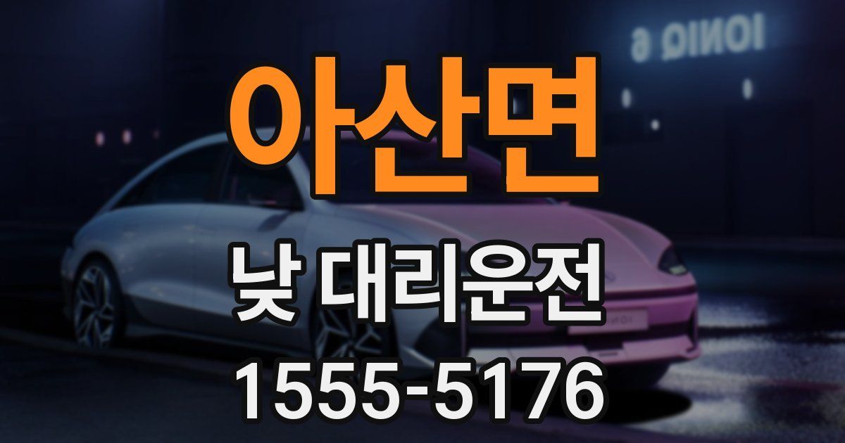 아산면 낮 대리운전
