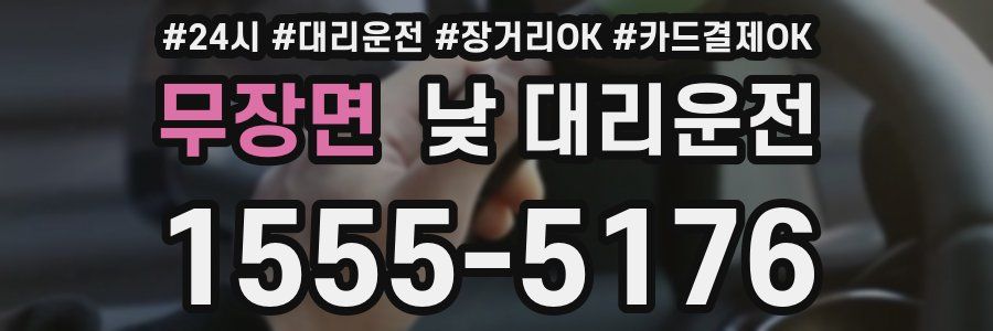무장면 낮 대리운전