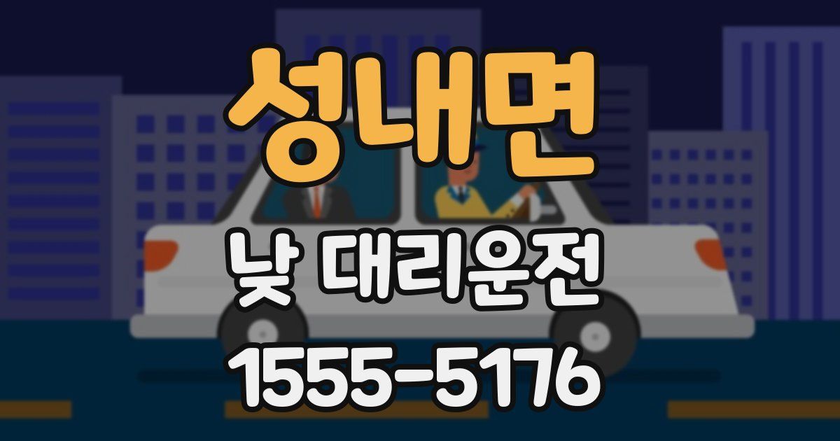 성내면 낮 대리운전