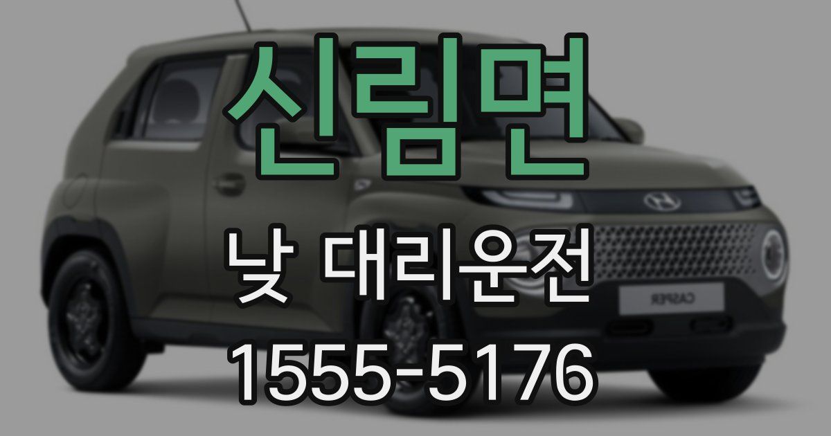 신림면 낮 대리운전