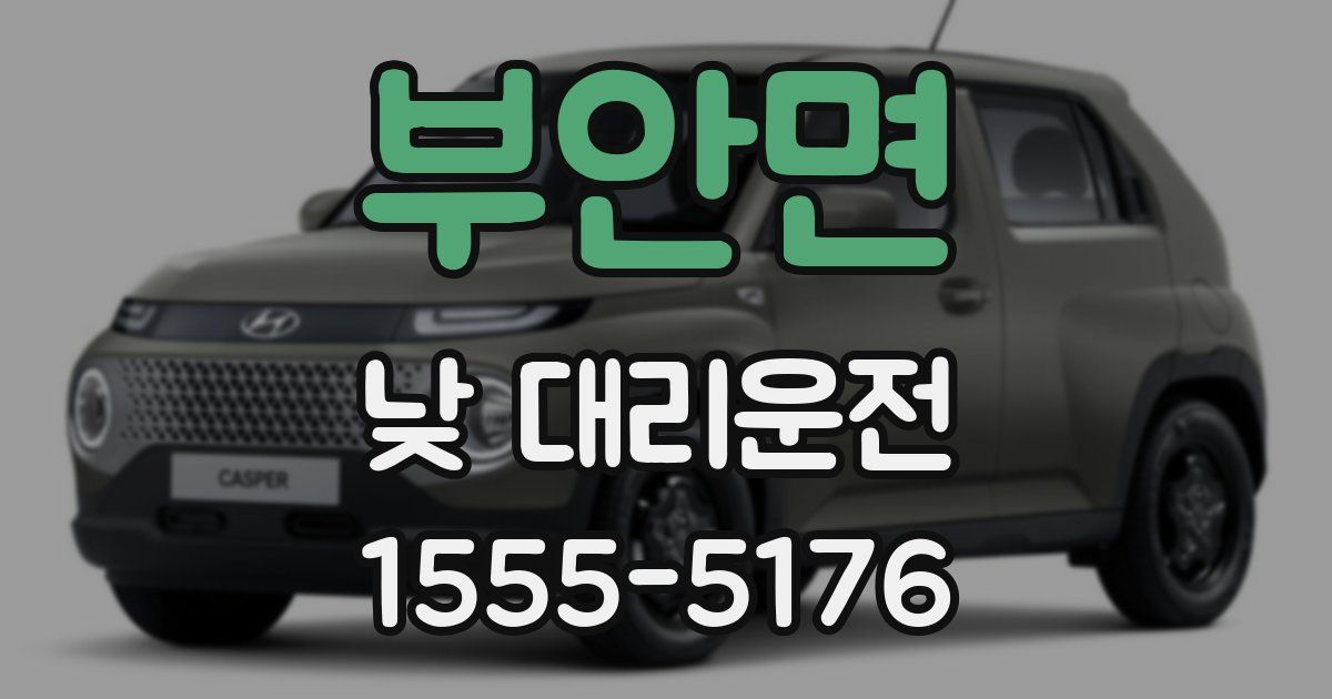 부안면 낮 대리운전