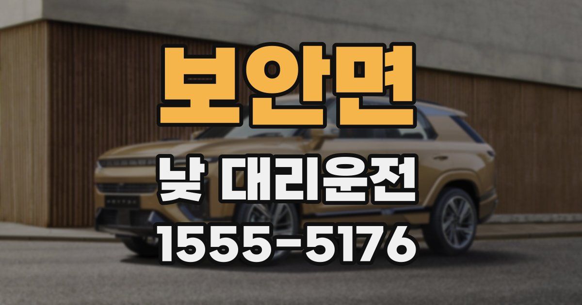 보안면 낮 대리운전