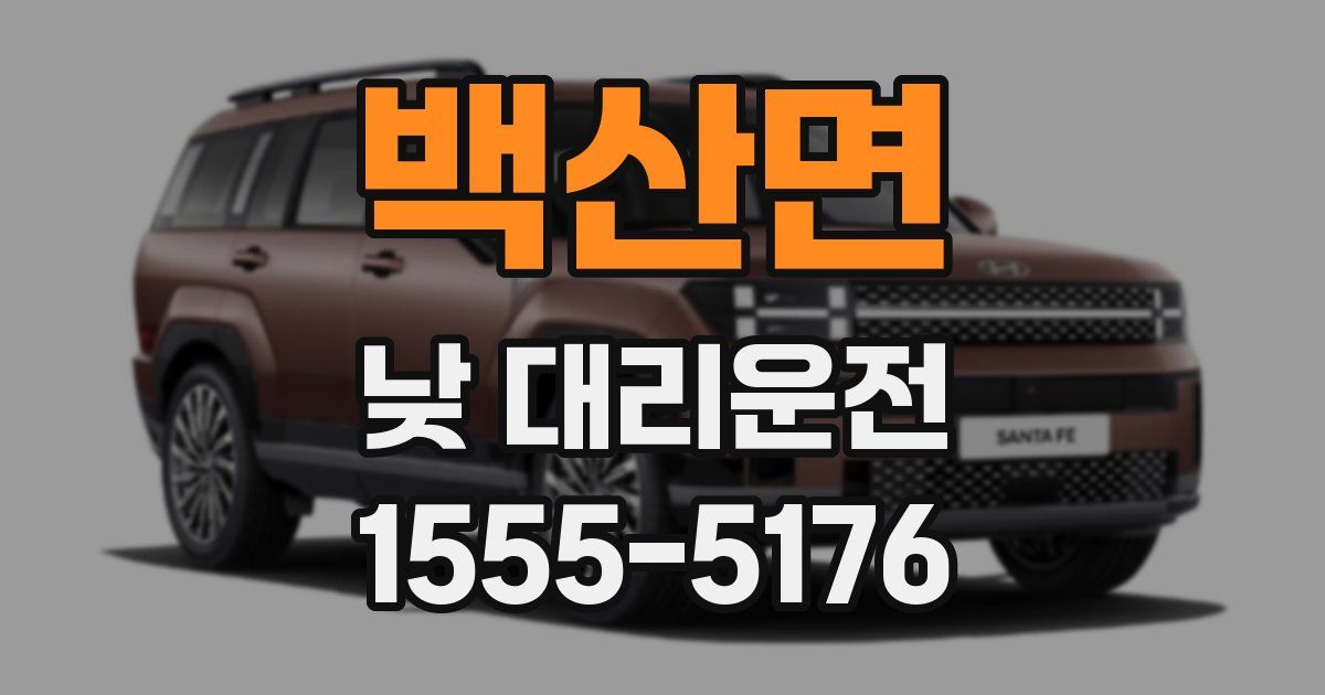 백산면 낮 대리운전
