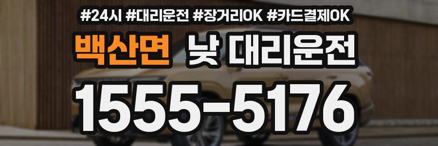 백산면 낮 대리운전