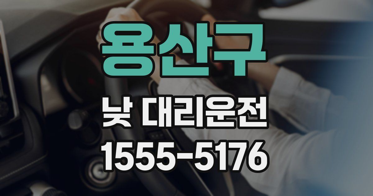 용산구 낮 대리운전
