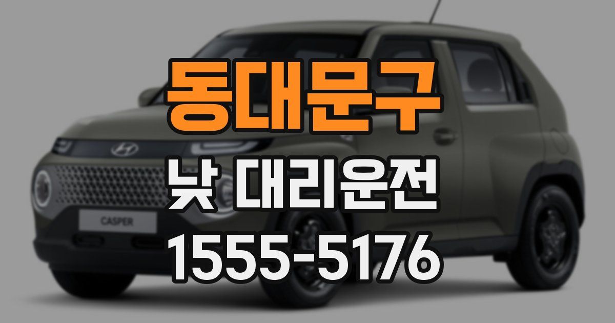 동대문구 낮 대리운전
