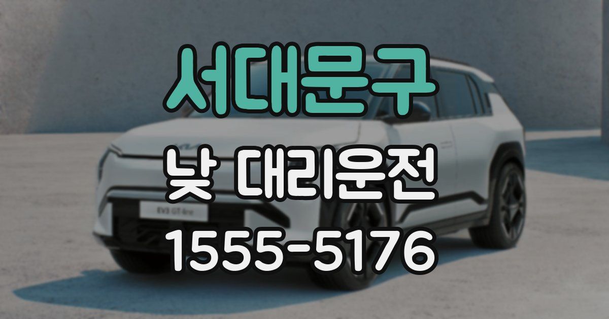 서대문구 낮 대리운전