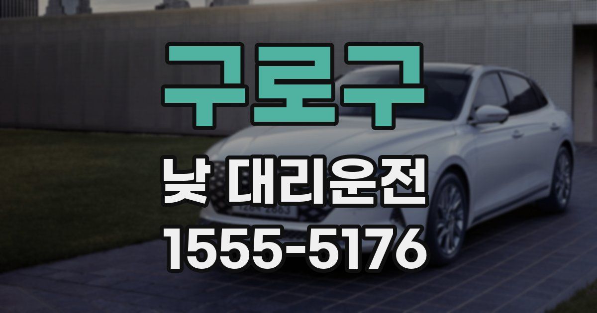 구로구 낮 대리운전