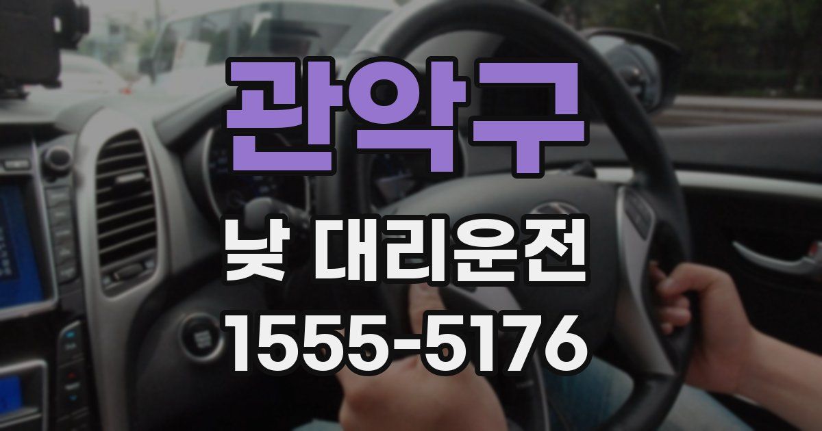 관악구 낮 대리운전