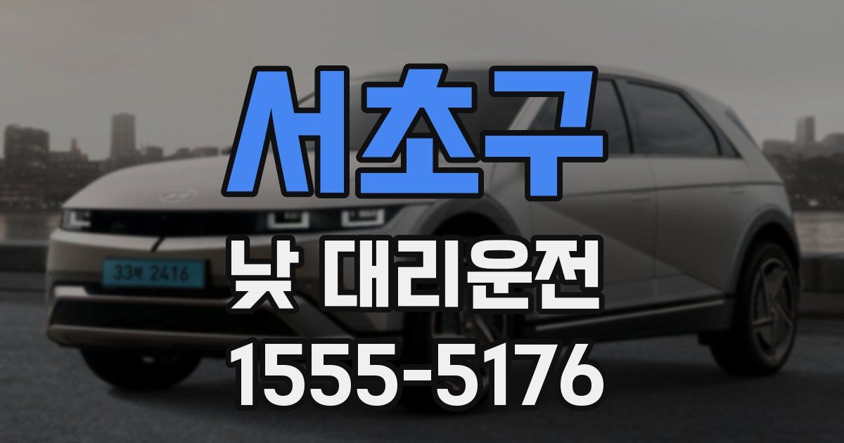 서초구 낮 대리운전