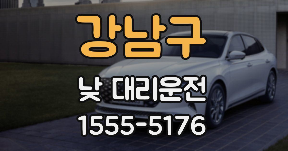 강남구 낮 대리운전