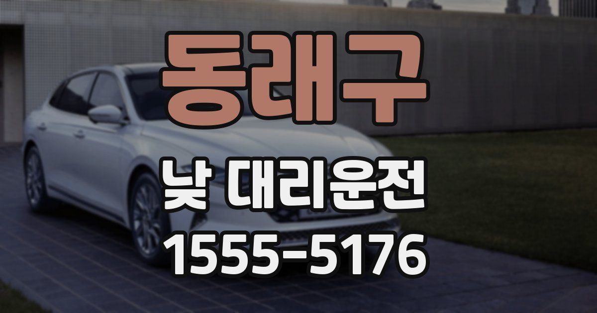 동래구 낮 대리운전
