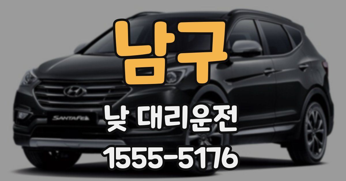 남구 낮 대리운전