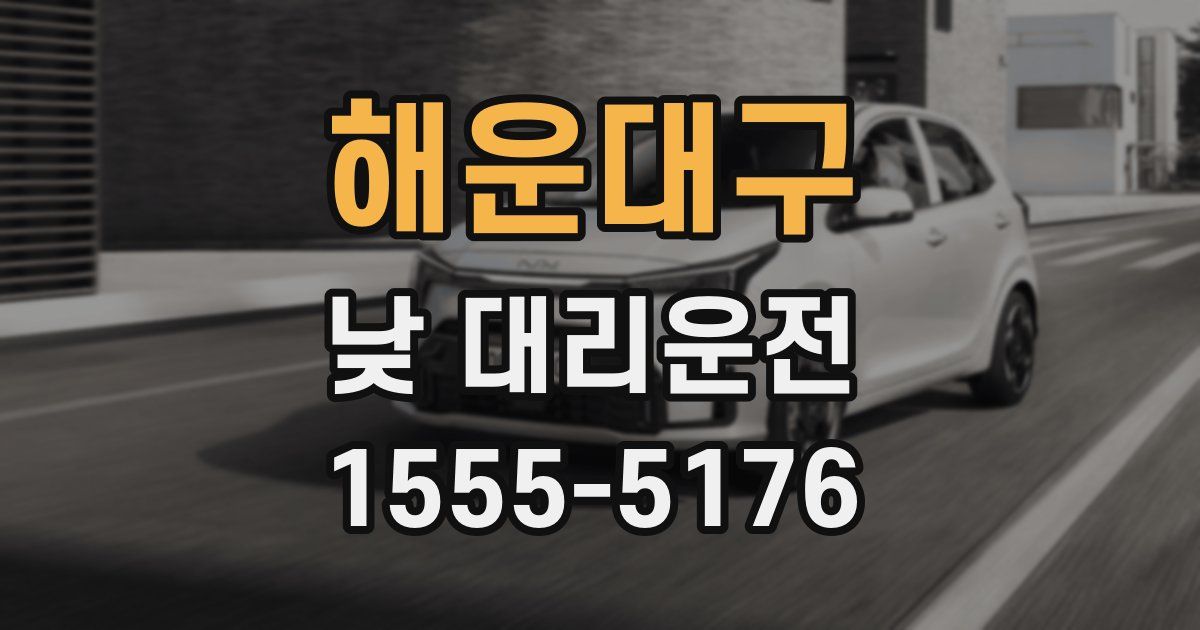 해운대구 낮 대리운전